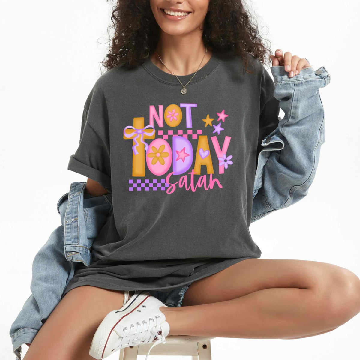 Not today satan exclusive 107364 DTF transfer