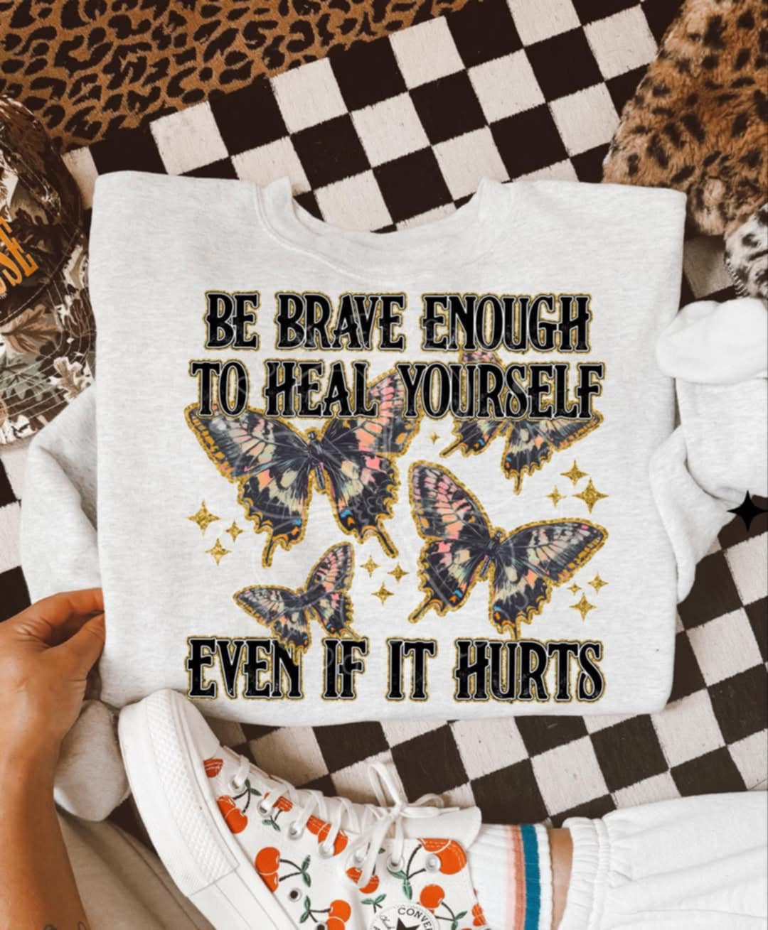 Be brave enough to heal yourself even if it hurts (Lyttle) 98297 DTF transfer
