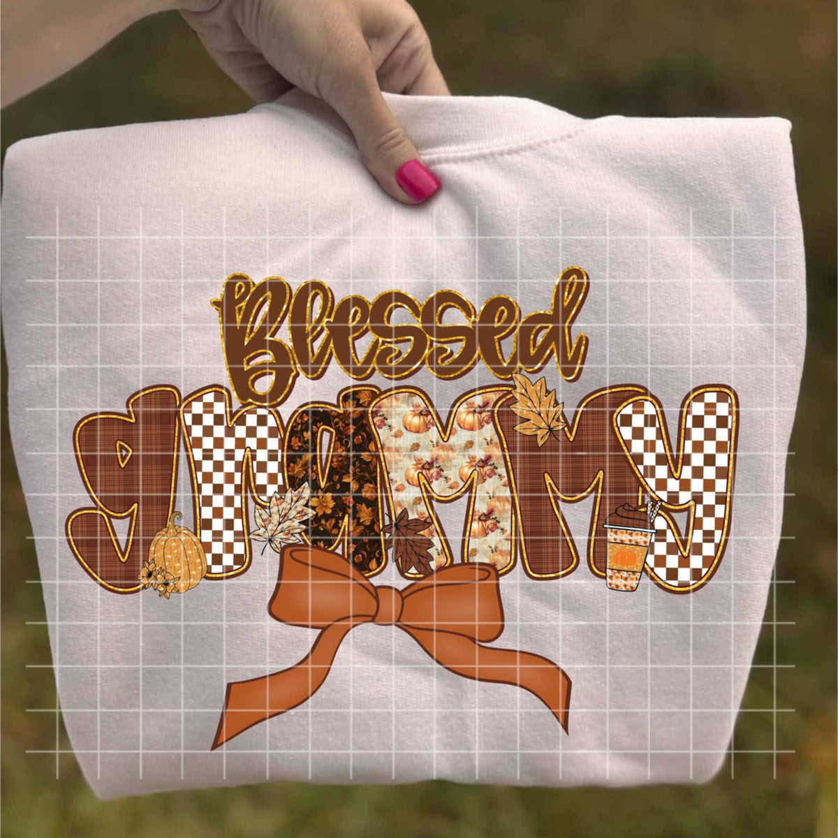 Blessed Grammy Fall Bow (crafti) DTF Transfer