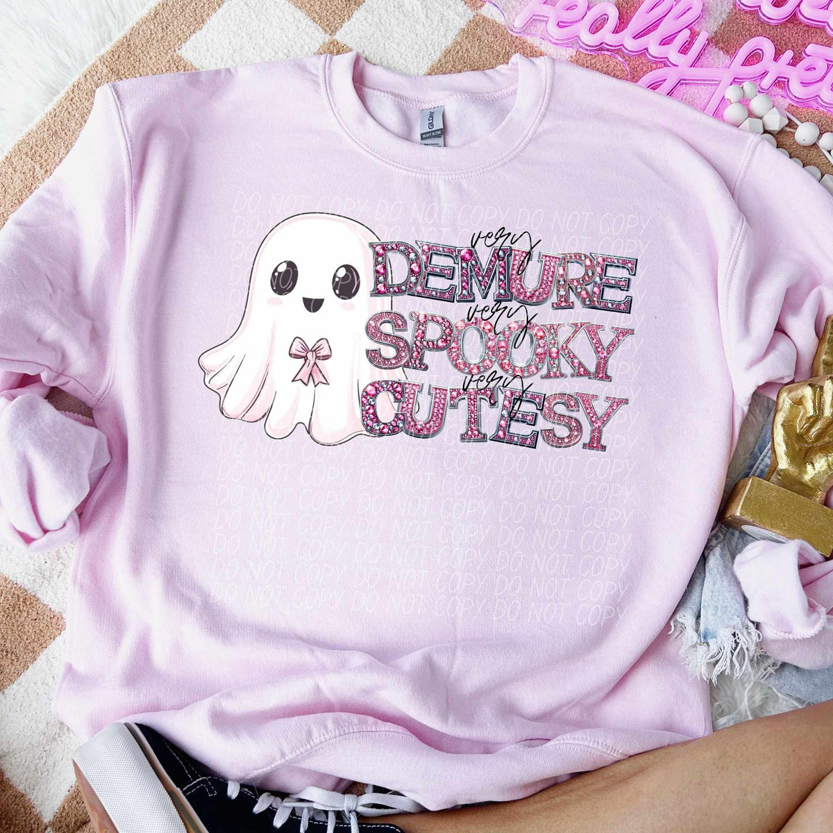 Very demure very spooky very cutest white ghost (CITY) 55721 DTF transfer