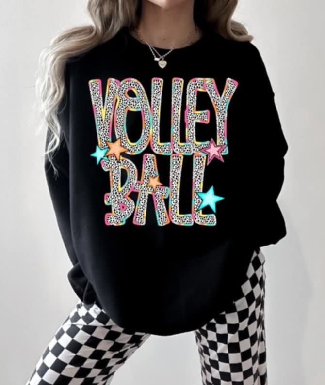 Volleyball rainbow polkadot (s&g) DTF transfer