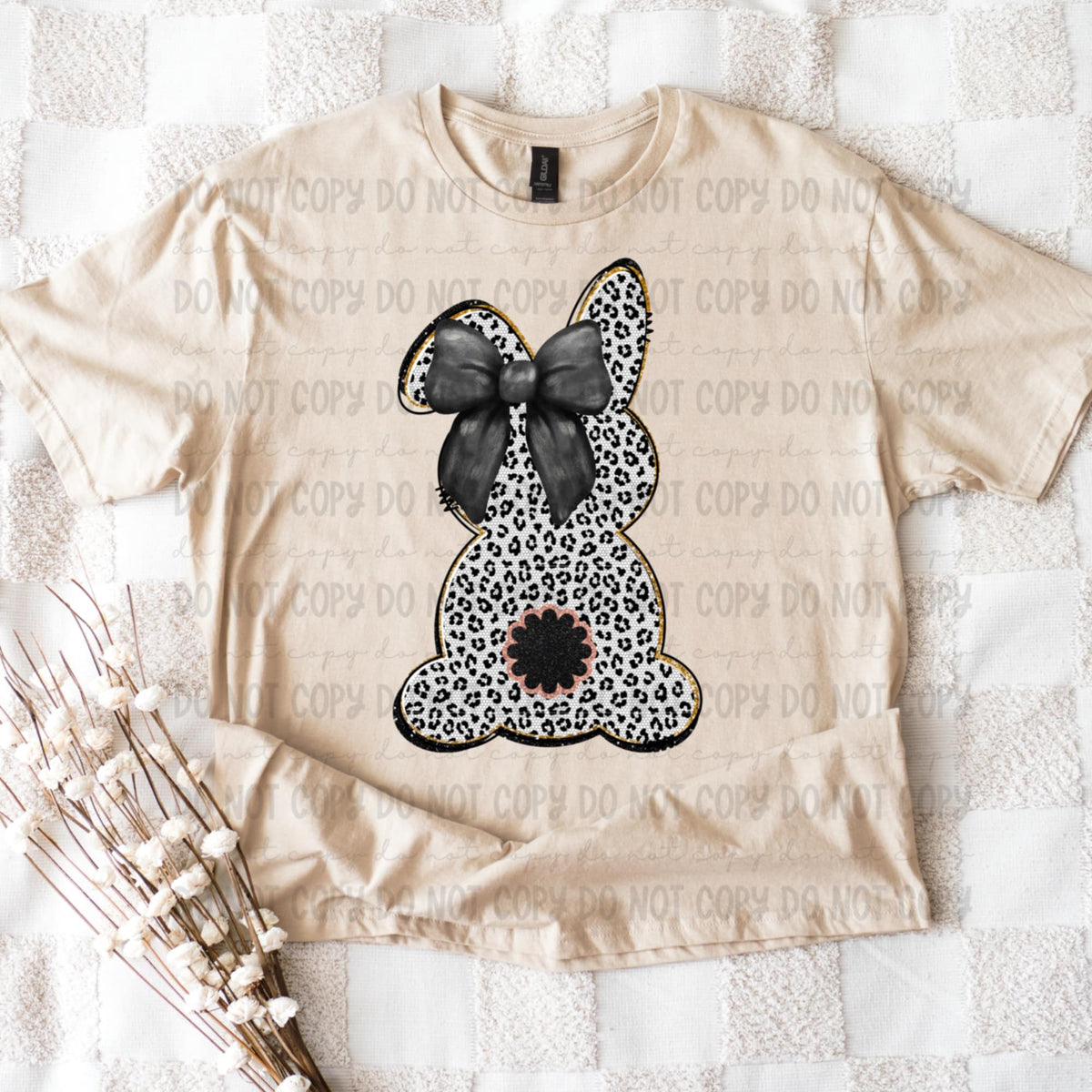Black leopard bunny (REVEL) 91185 DTF transfer