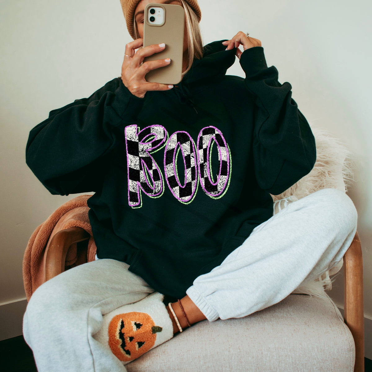 Boo checker 114097 DTF Transfer