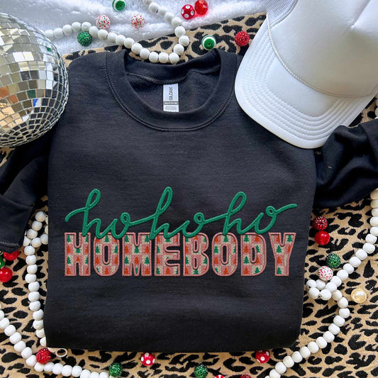 Ho ho ho homebody red and green tree filled (HW) 70666 DTF transfer