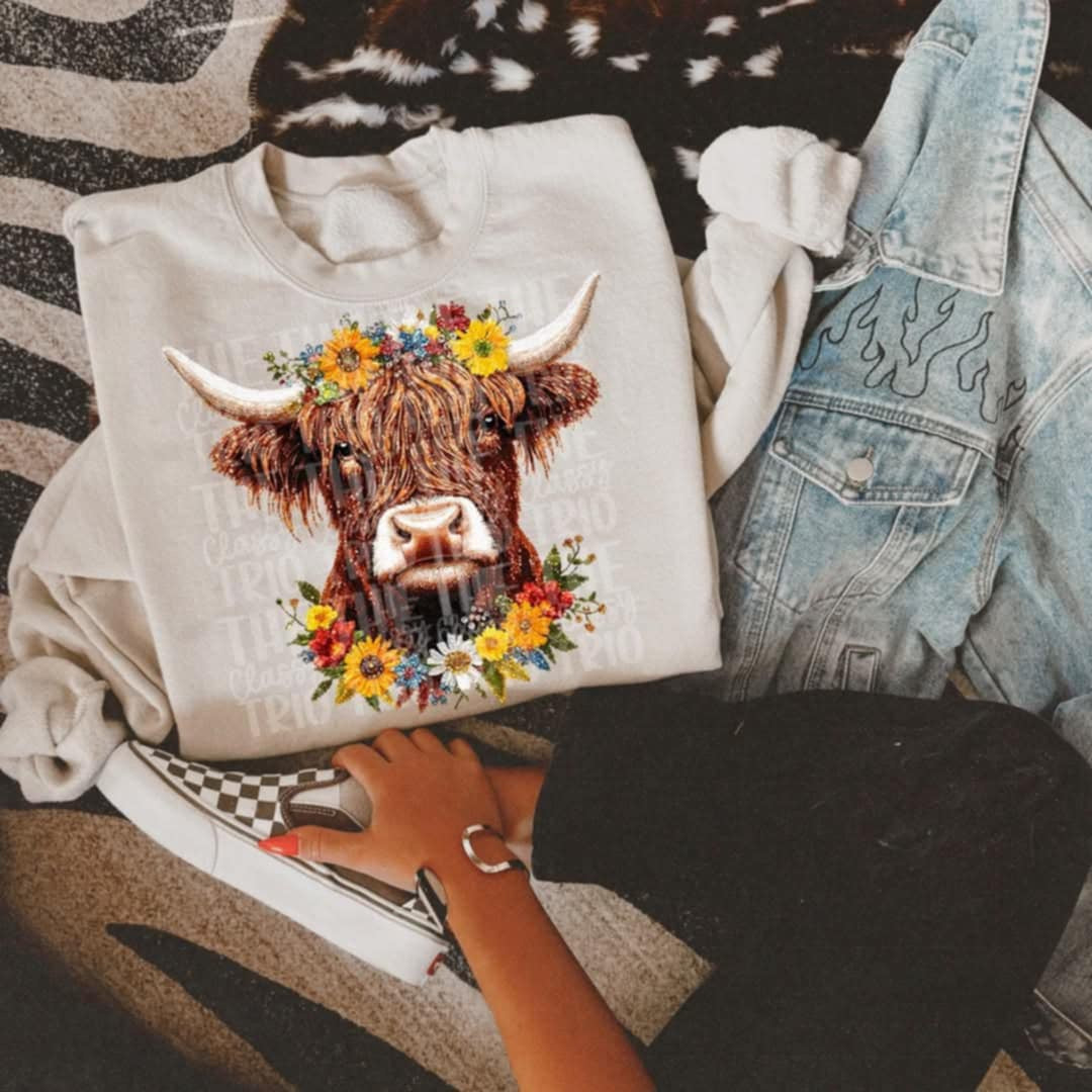 Rhinestone shaggy cow (Classy) 95293 DTF transfer