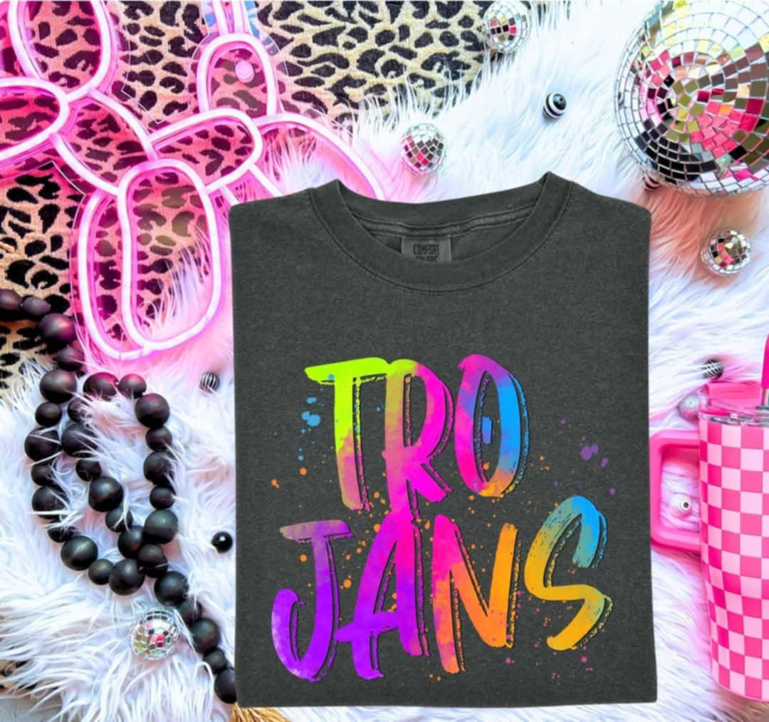 Trojans Neon Splatter (S&G) 99960 DTF transfer