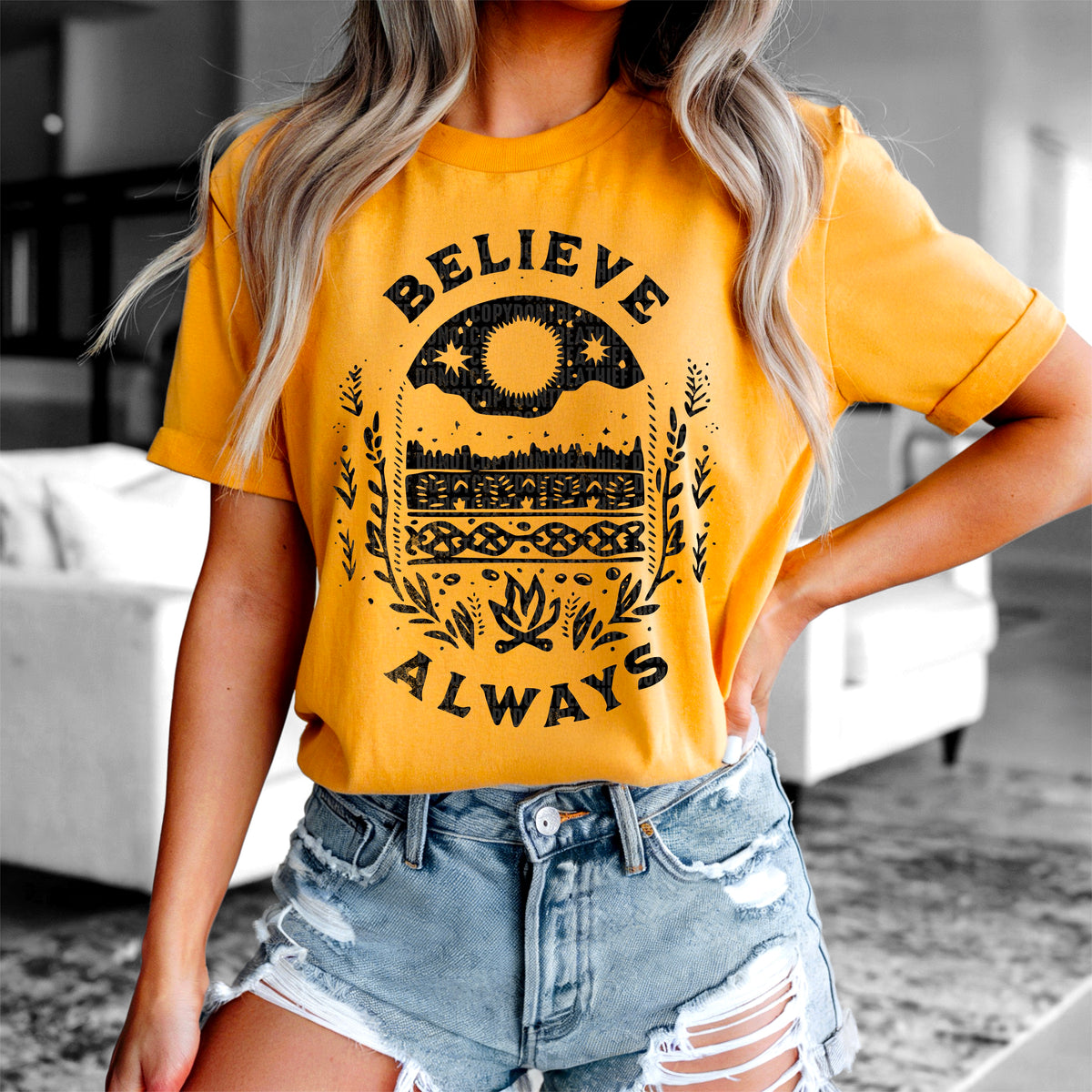 Believe always black 94985 DTF transfer
