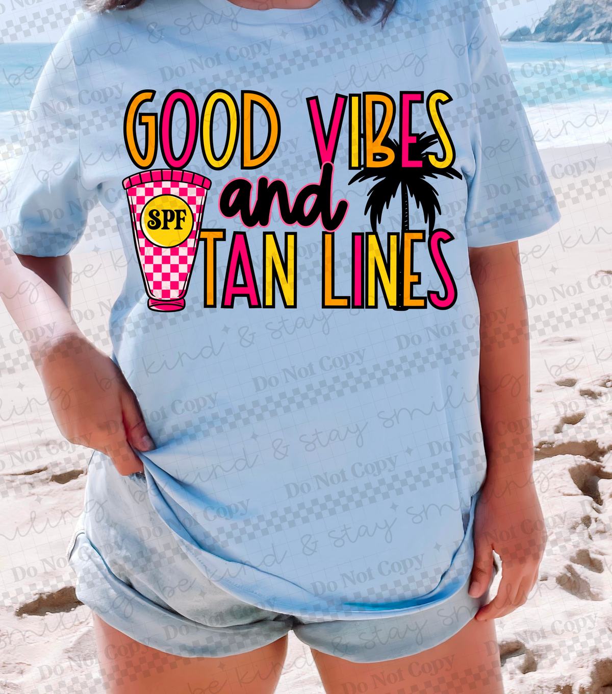 Good vibes and tan lines (CMLD) 100443 DTF transfer
