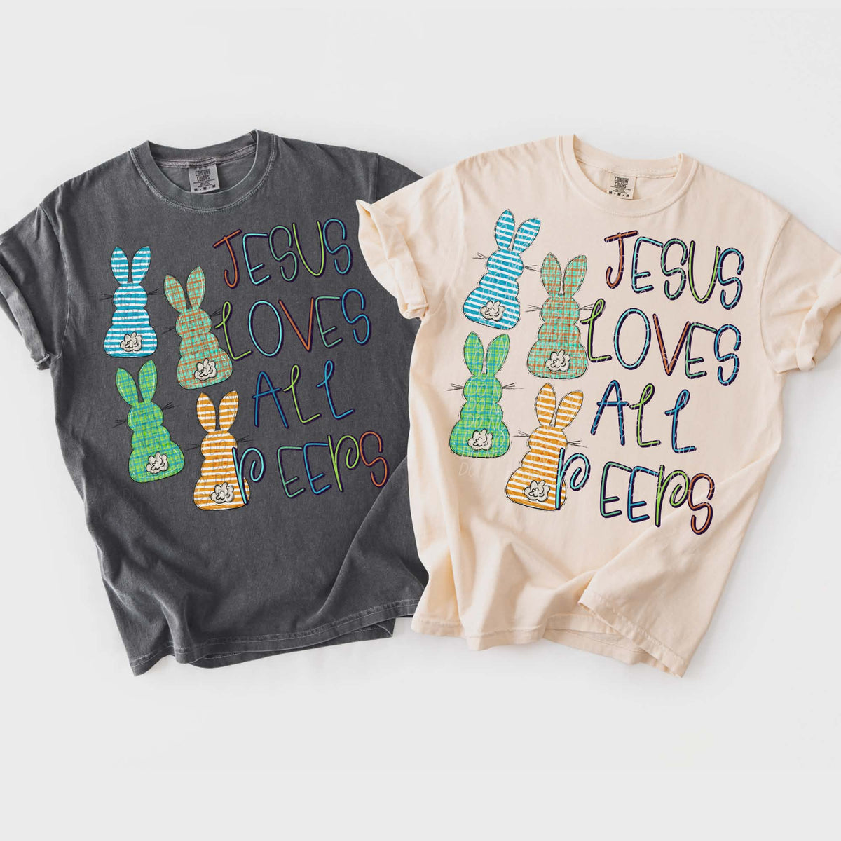 Jesus loves all peeps colorful (city) DTF Transfer