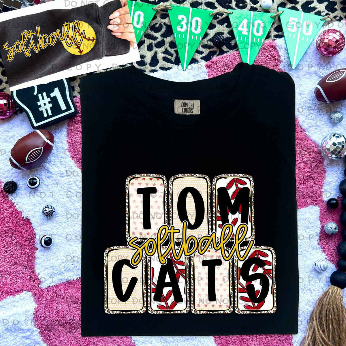 Tomcats Softball FRONT (Caplinger) 82771 DTF transfer