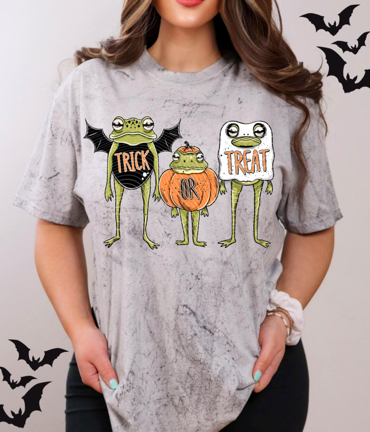 Trick Or Treat Frogs (ag) DTF transfer