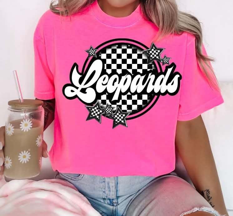 Leopards checkered circle (S&G) 82327 DTF transfer