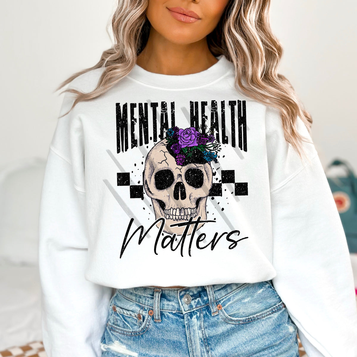 Mental Health Matters skull 113802 DTF Transfer