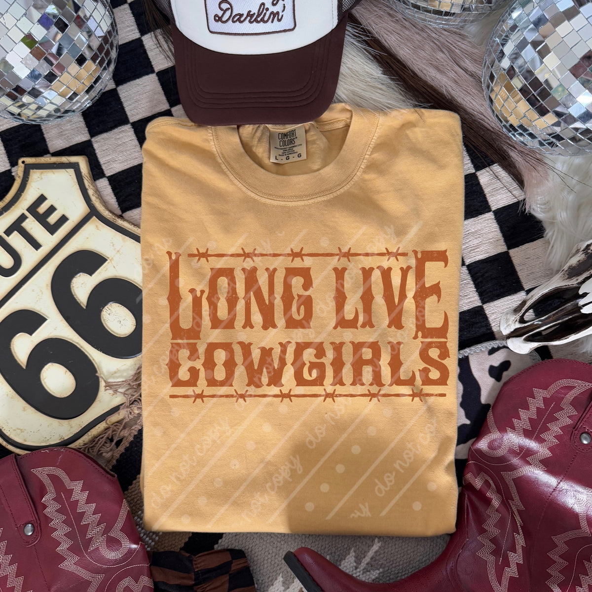 Long live cowgirls orange (scarlow) DTF Transfer