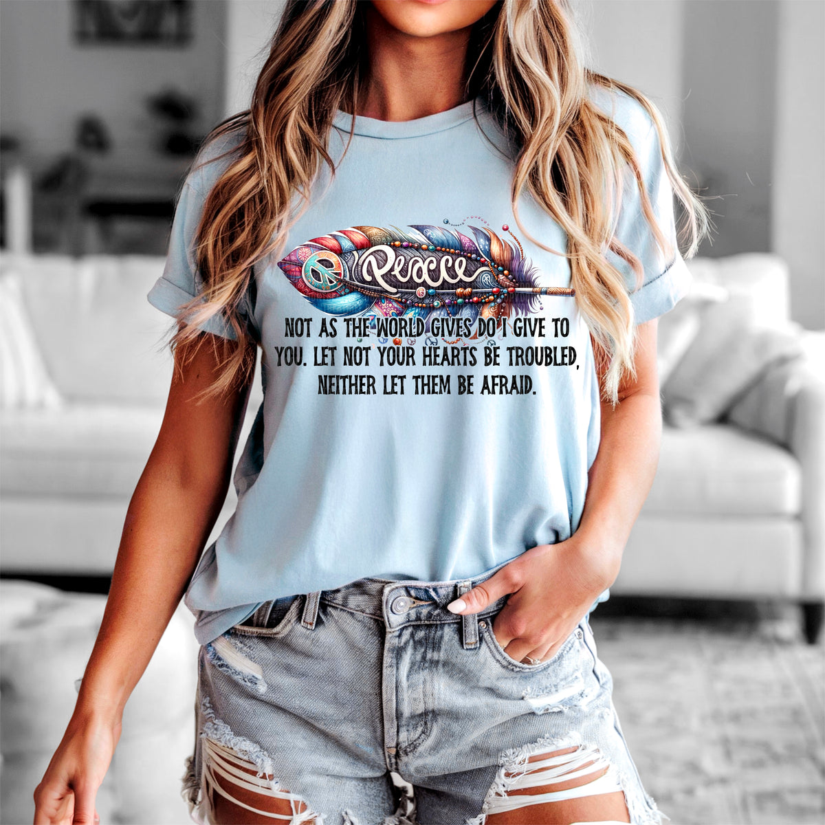 Peace feather 91611 DTF transfer