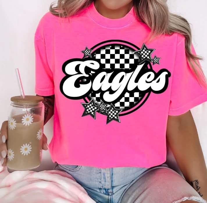 Eagles checkered circle (S&G) 82351 DTF transfer