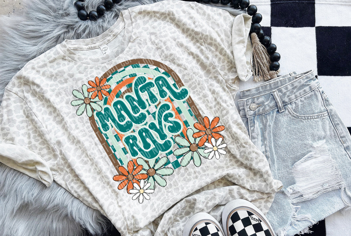 Floral Arch Mascot Manta Rays 49291 DTF TRANSERS