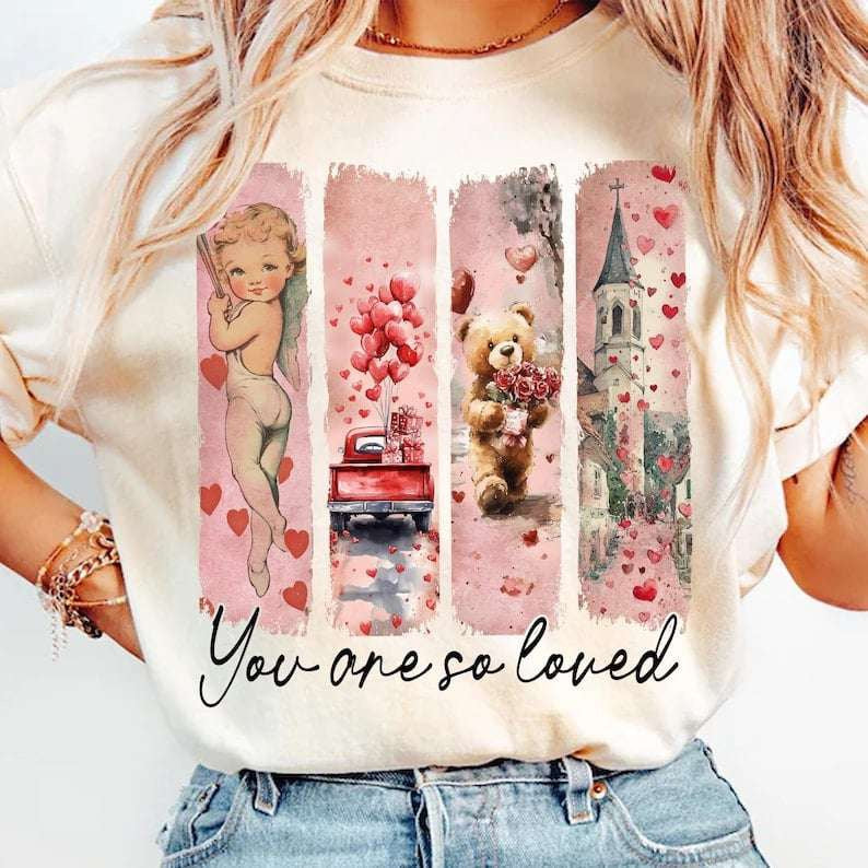 You are so loved valentine rectangles 70738 DTF transfer