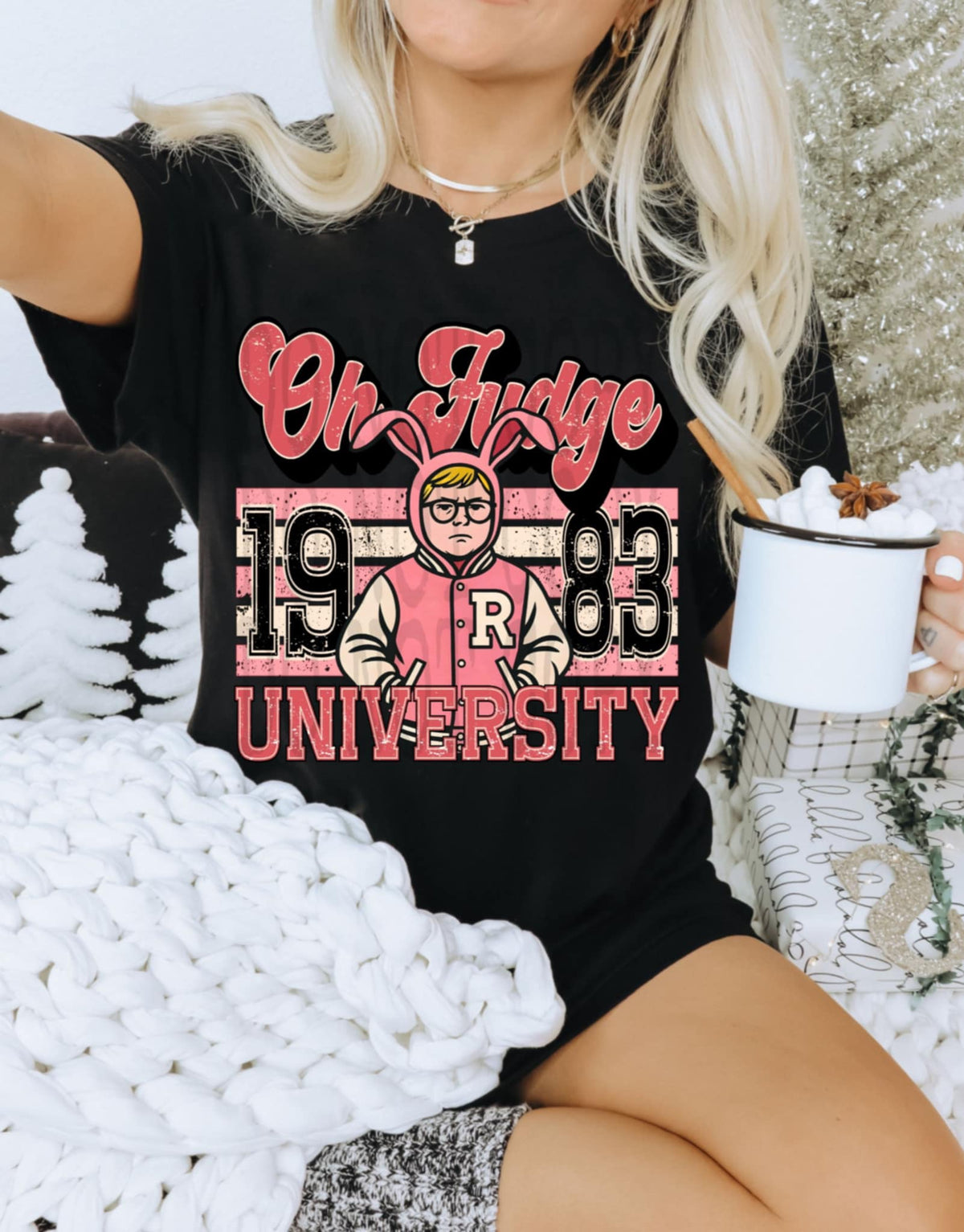 Oh Fudge University DTF transfer