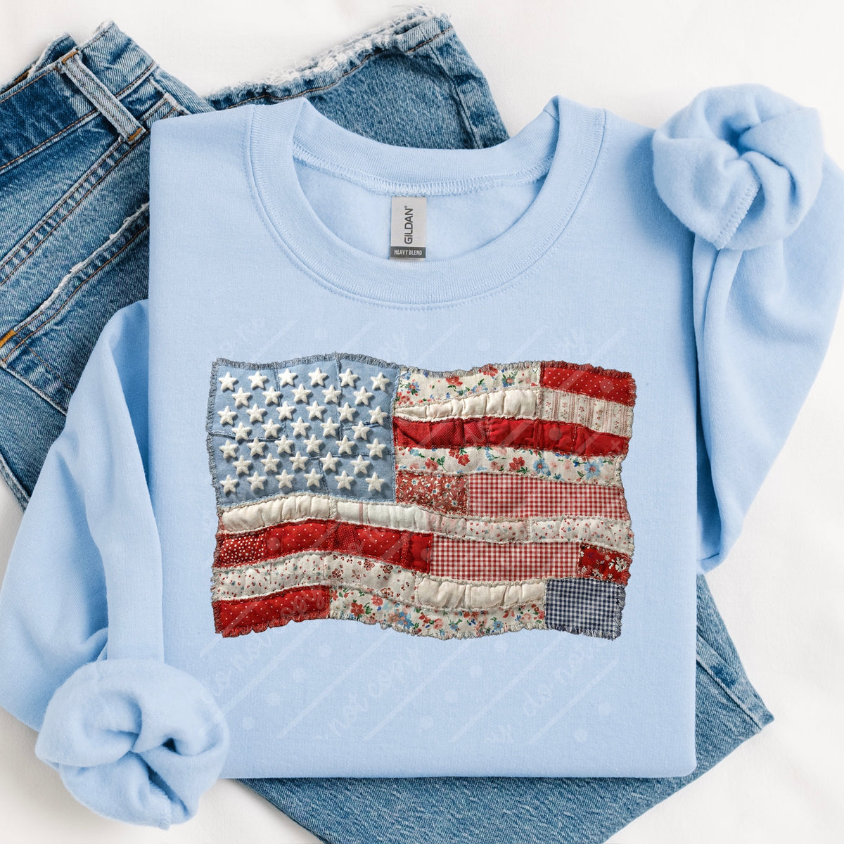 Patchwork flag DTF transfer