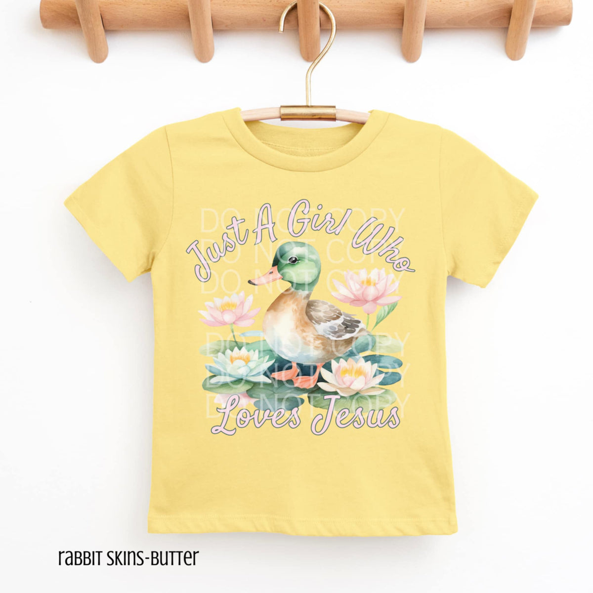 Just a girl who loves Jesus duck (CSG) 94143 DTF transfer