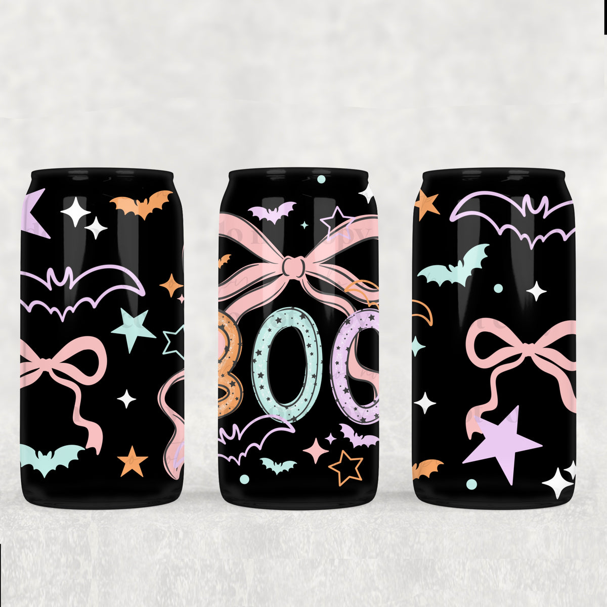 Boo with pink bow (CSC) UV DTF WRAP