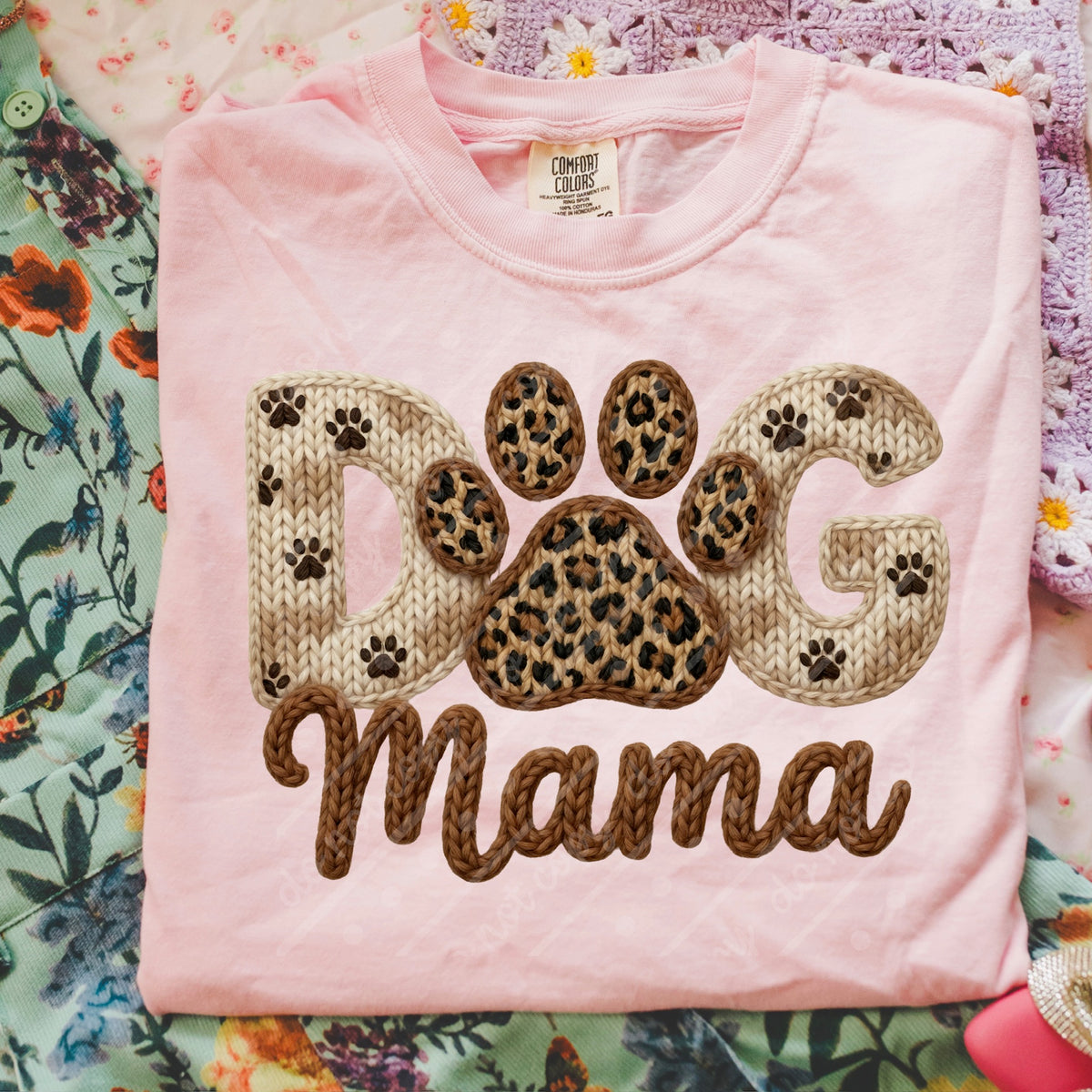 Dog Mama Faux crochet Tuesday Deal DTF
