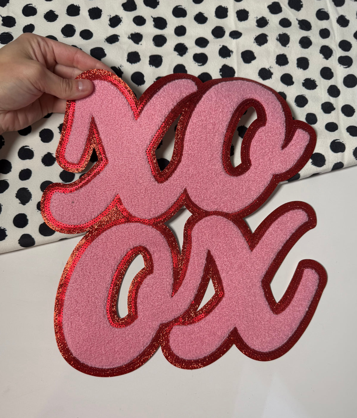 Xoxo red and pink Patch