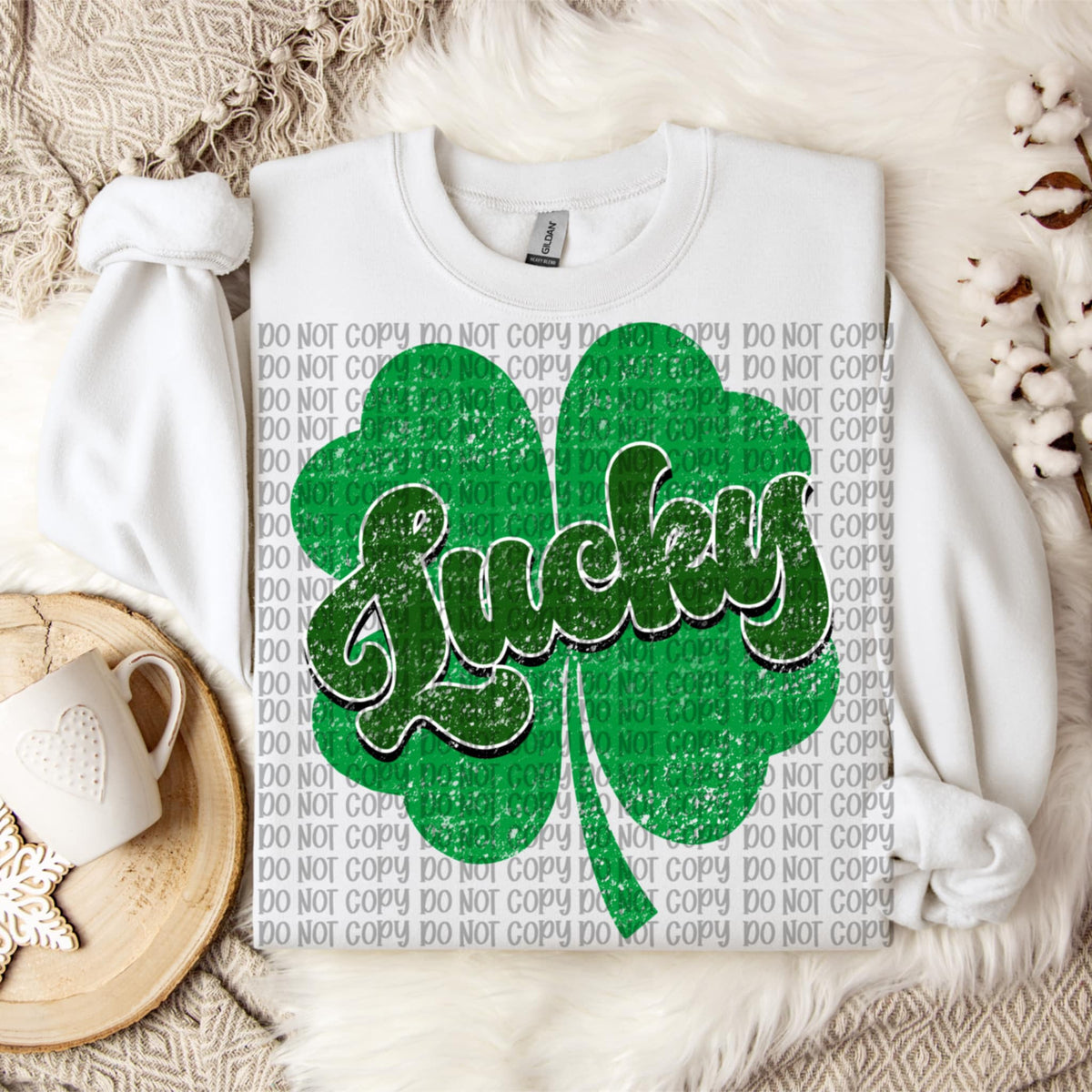 Lucky glittery clover (VP) 91967 DTF transfer