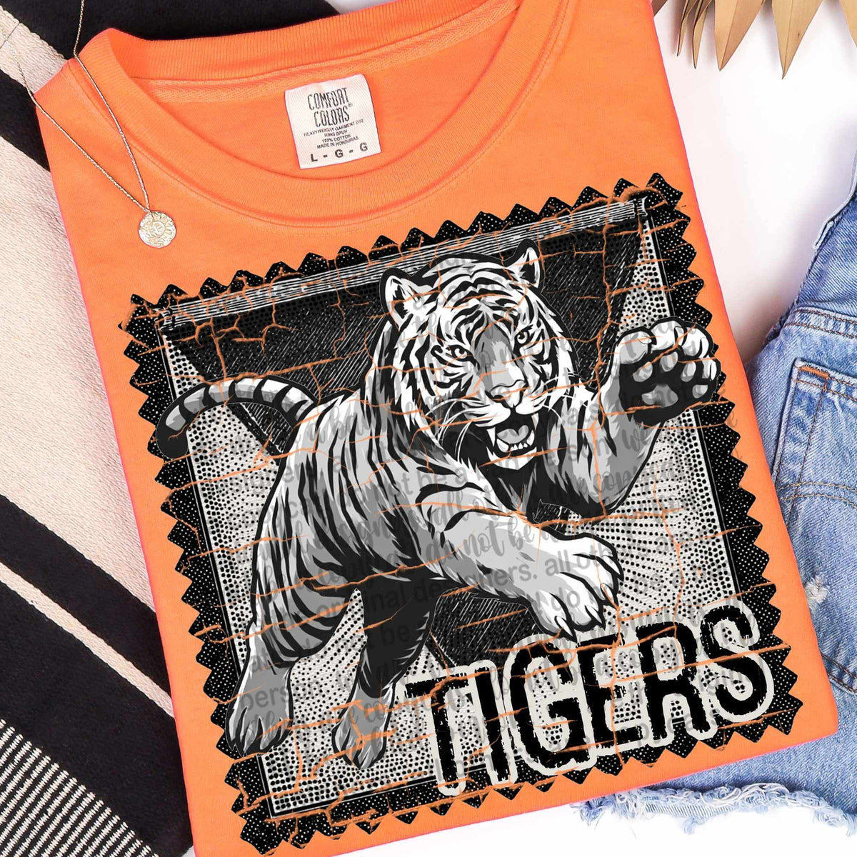 Tigers vintage stamp (TTD) DTF transfer
