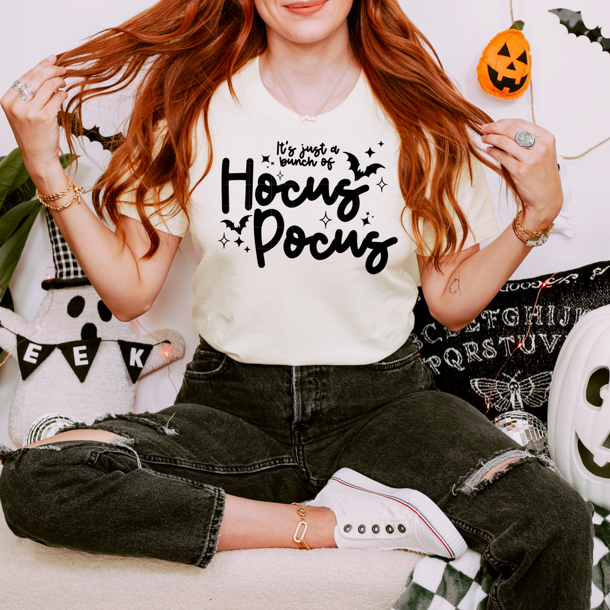 Just a Bunch of Hocus-pocus stars BLACK CSC DTF transfer