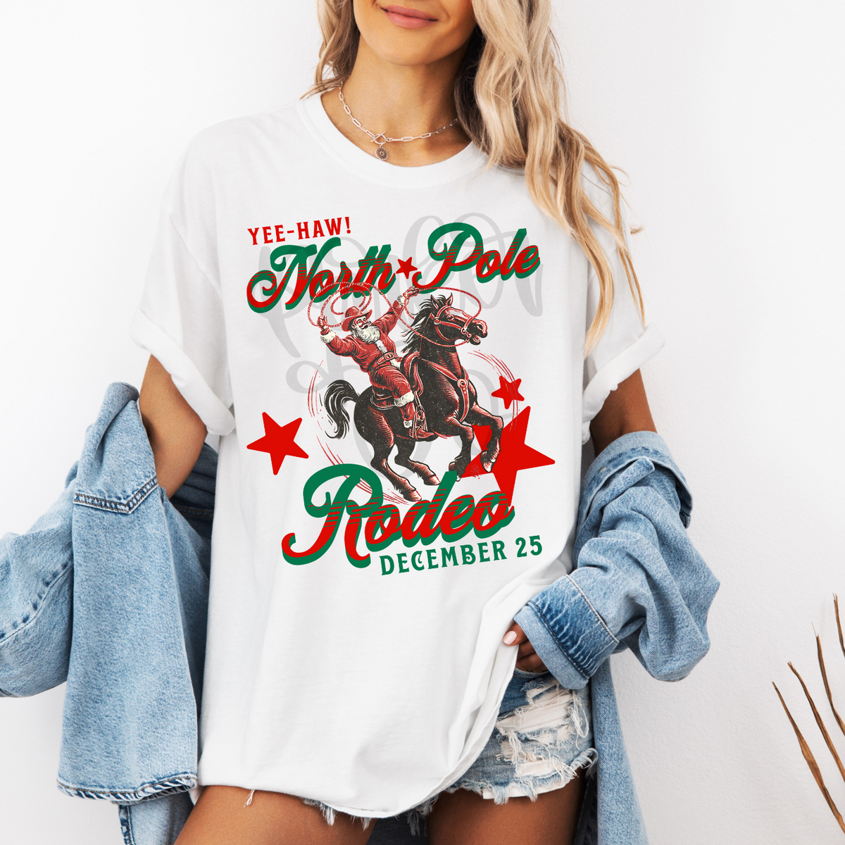 North Pole Rodeo (parker) DTF transfer