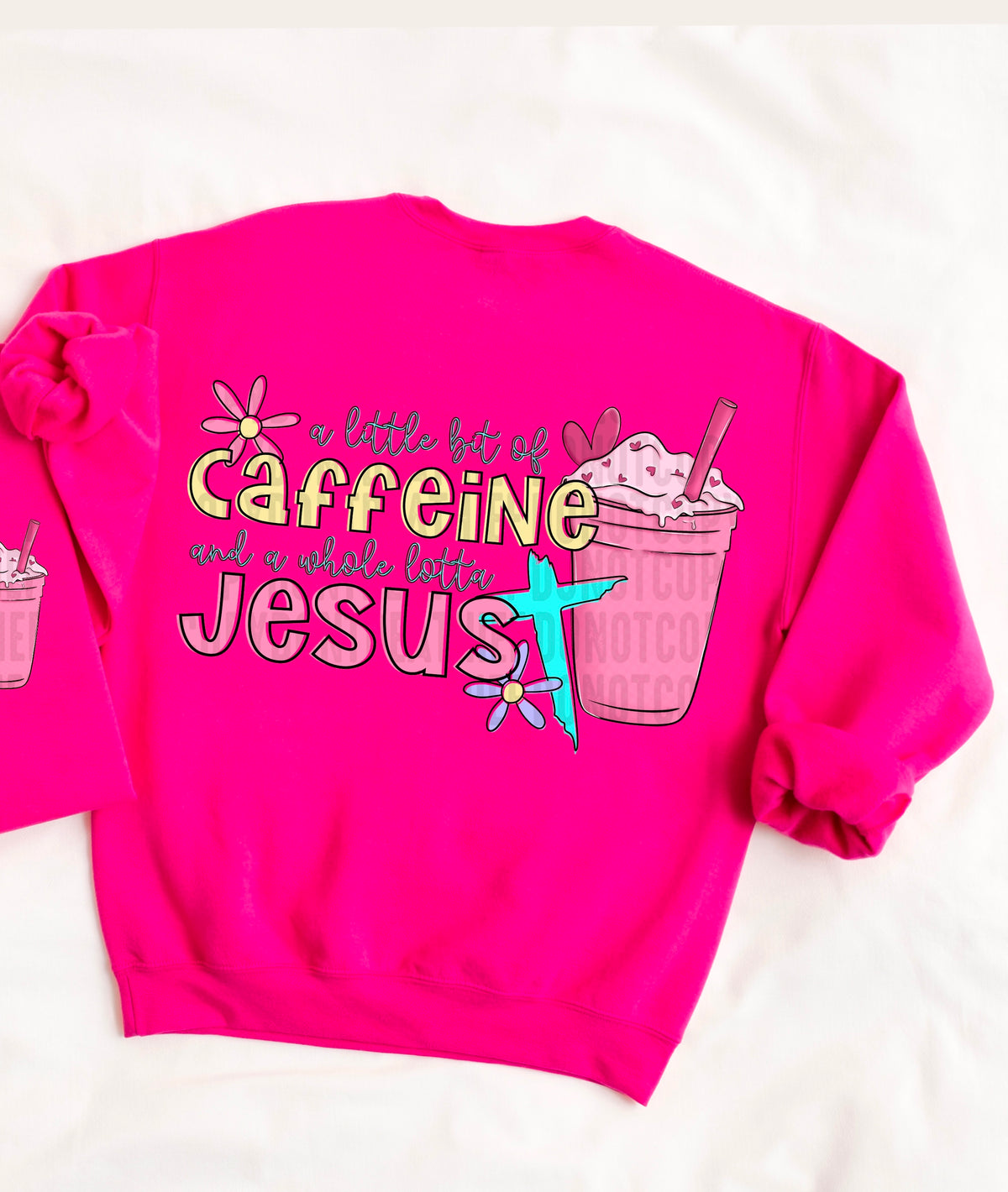 A Little Caffeine a lot of Jesus DTF transfer