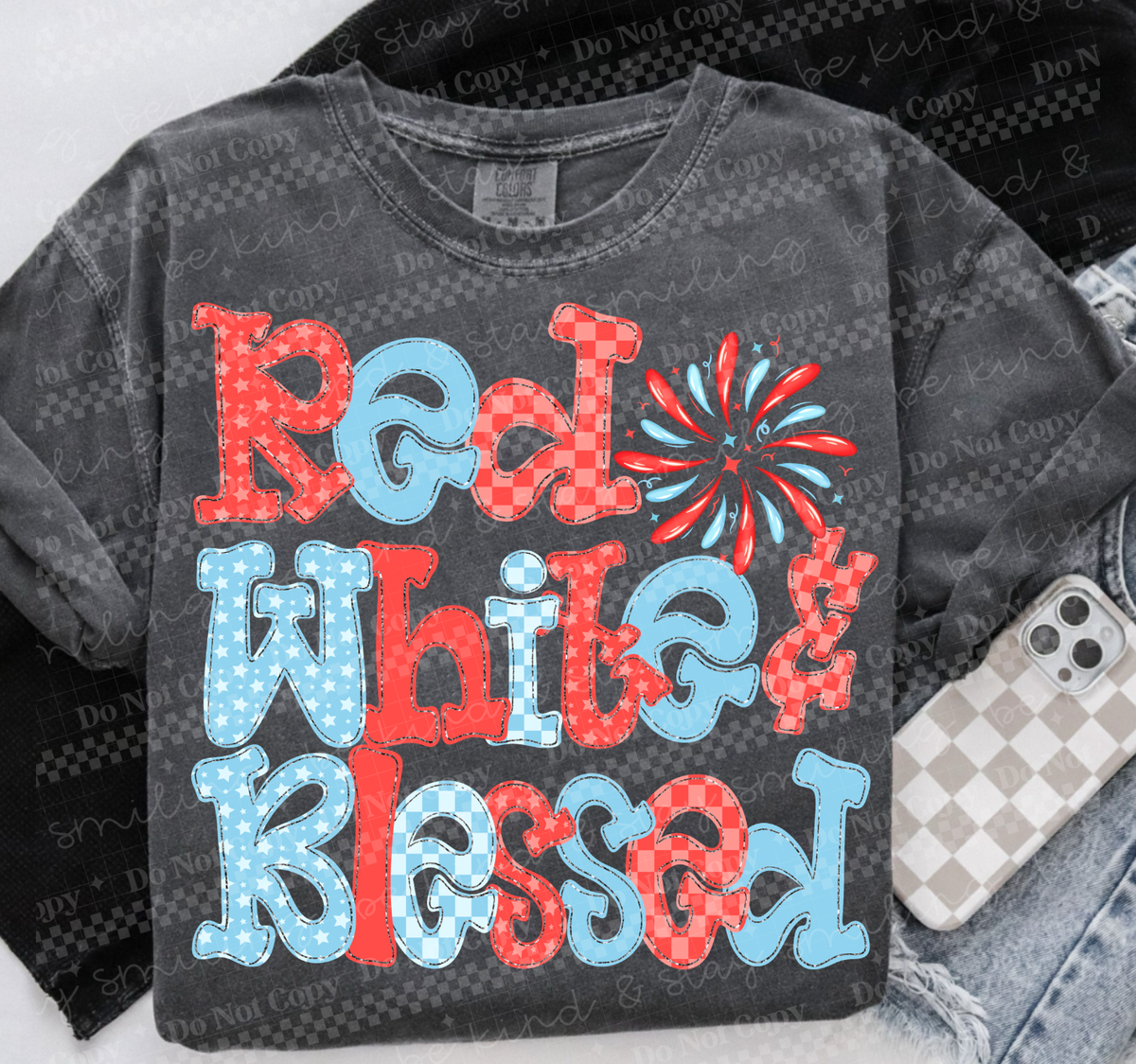 Red white & blessed (CMLD) 95994 DTF transfer