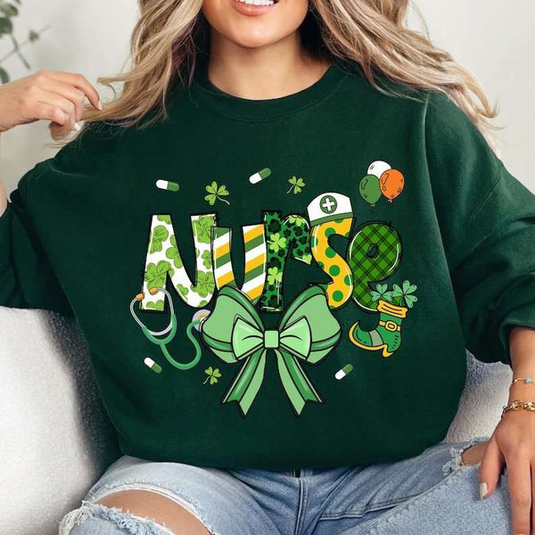 Nurse st Patrick’s filled 77612 DTF transfer