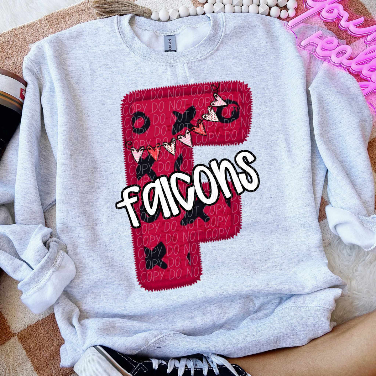 F falcons valentine (CITY) 77927 DTF transfer