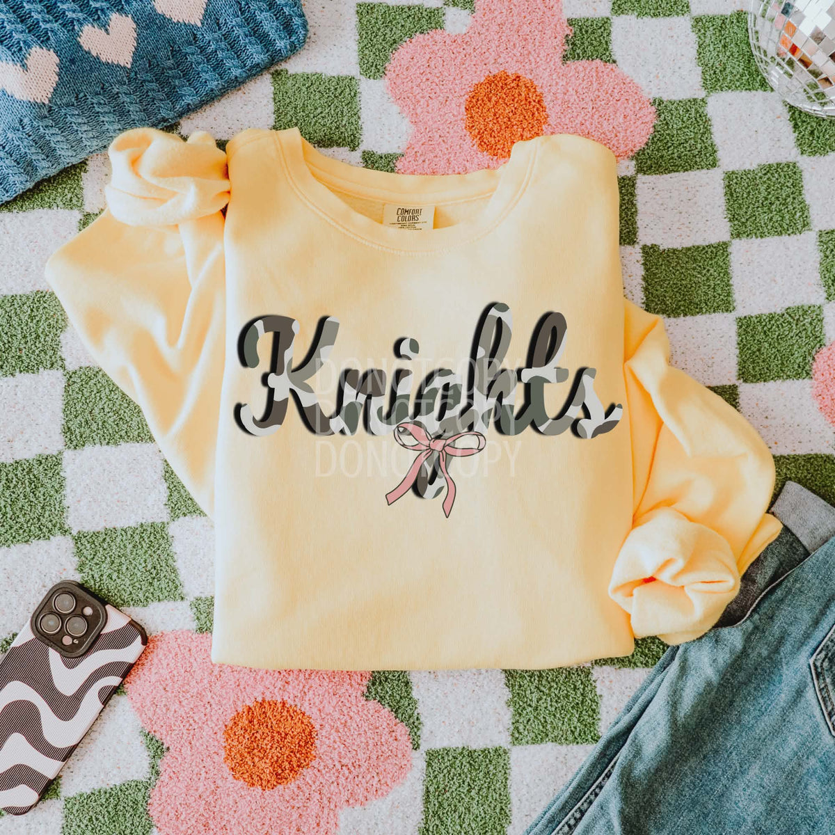 Knights camo cursive Mascots (CSG) DTF transfer