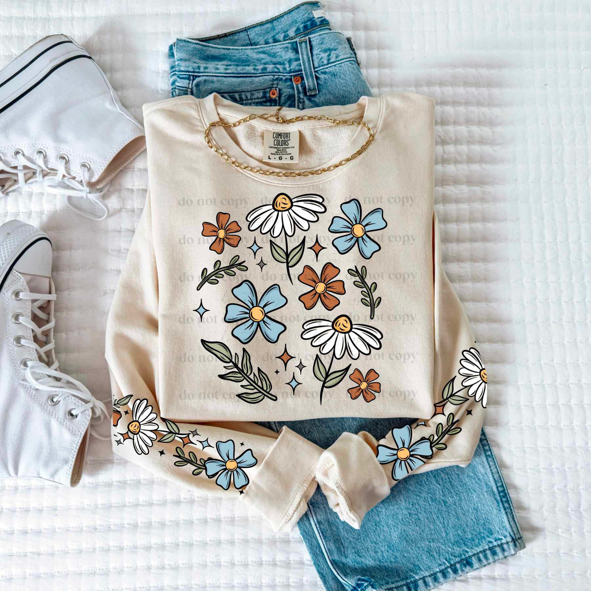 flowers FRONT ONLY (CSC) 75302 DTF transfer