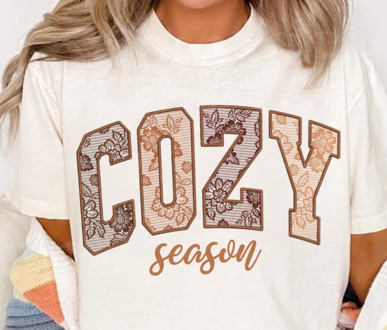 Cozy season lace 109809 DTF transfers