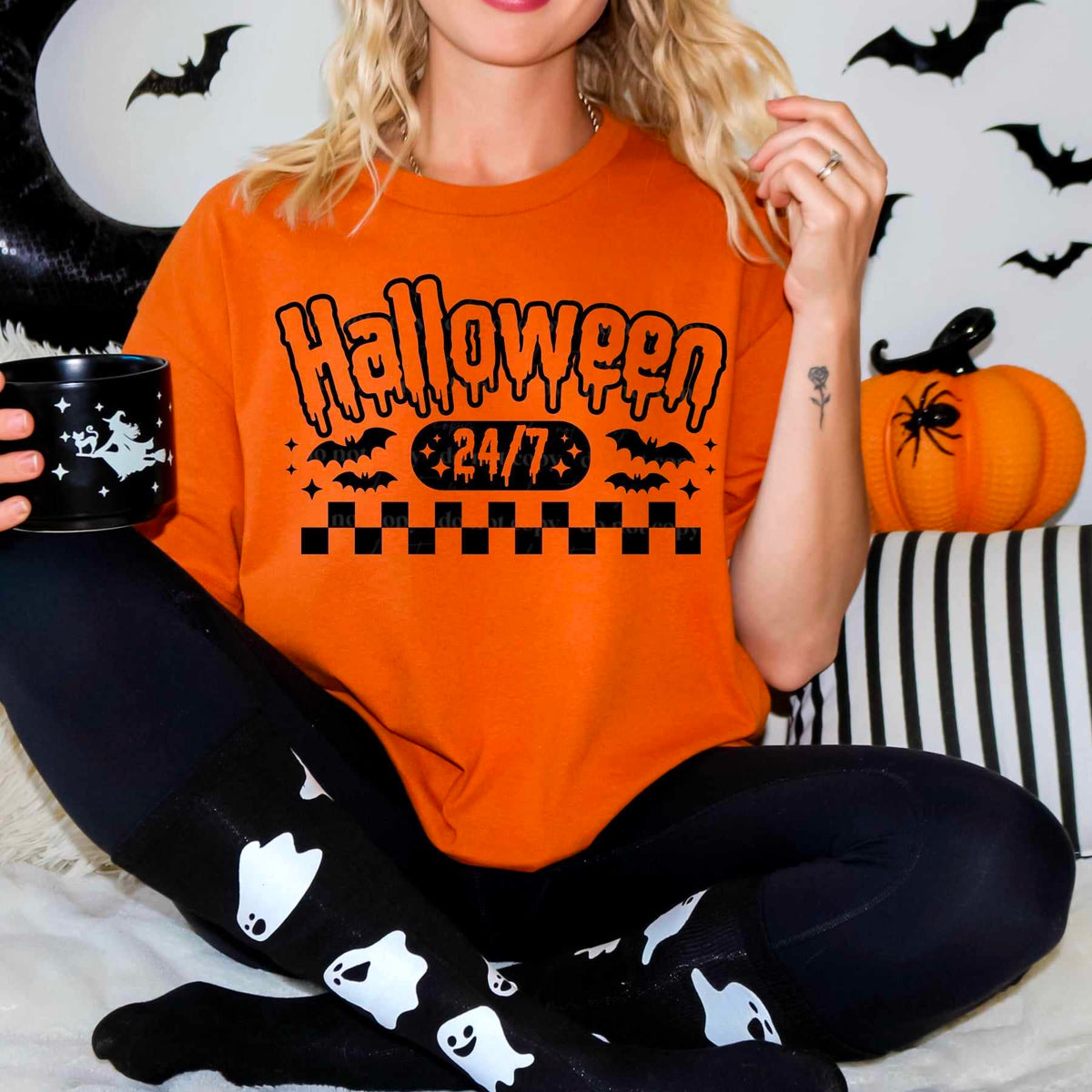Halloween 24/7 BLACK (CSC) 55578 DTF transfer