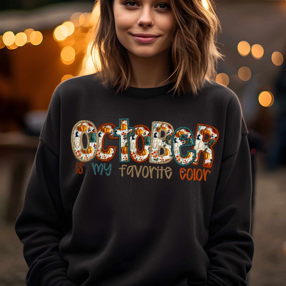 October is my favorite color (CITY) 62330 DTF transfer