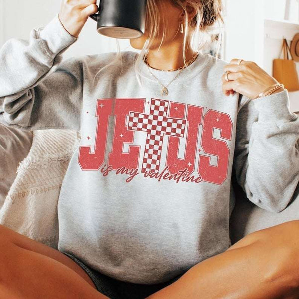 Jesus is my valentine red font 73829 DTF transfer