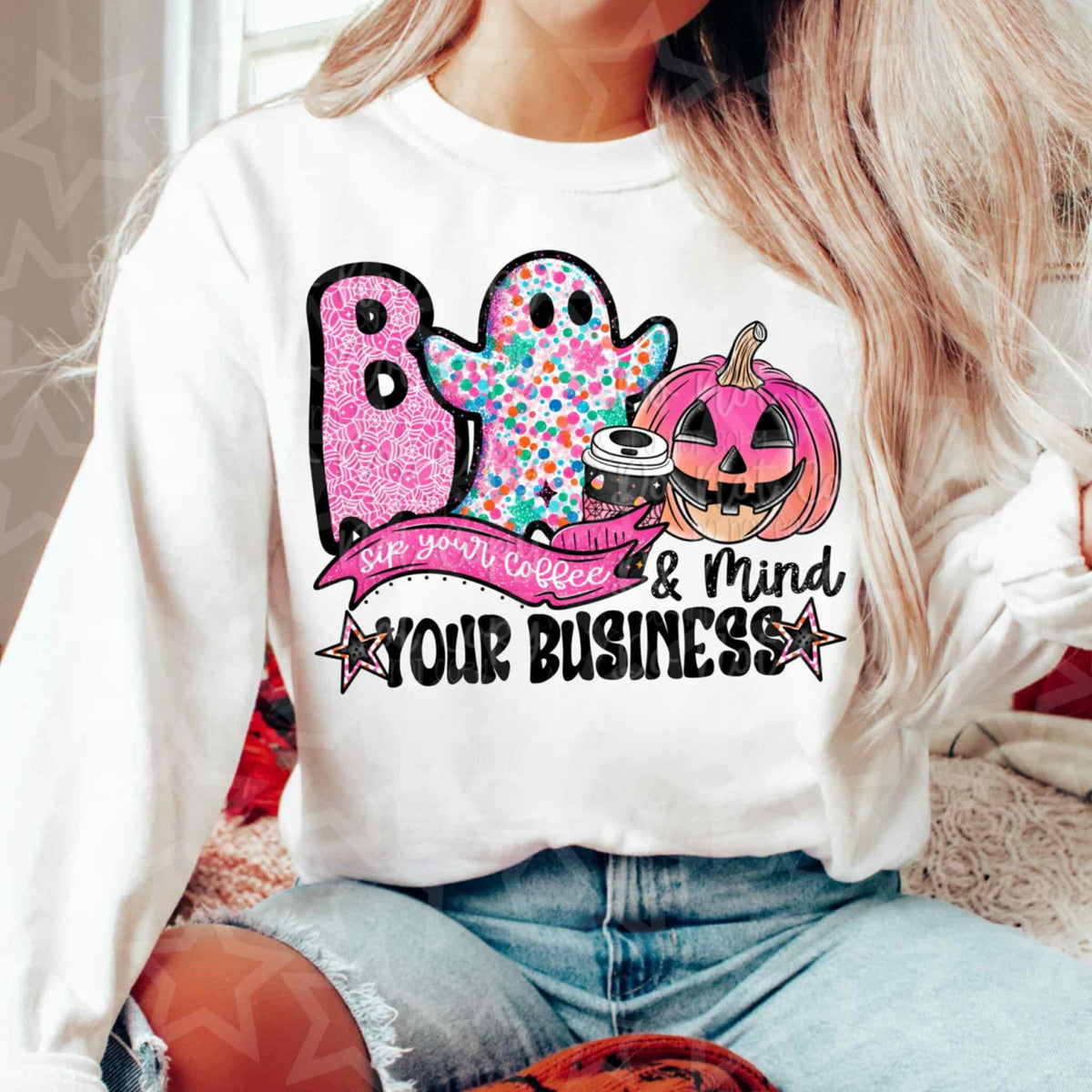 Boo sip your coffee & mind your business (Virgo) 109217 DTF transfer