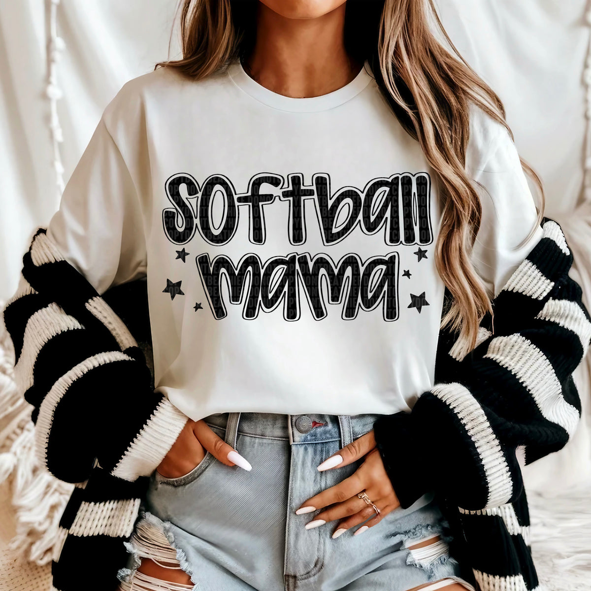 Softball mama 95639 DTF transfer