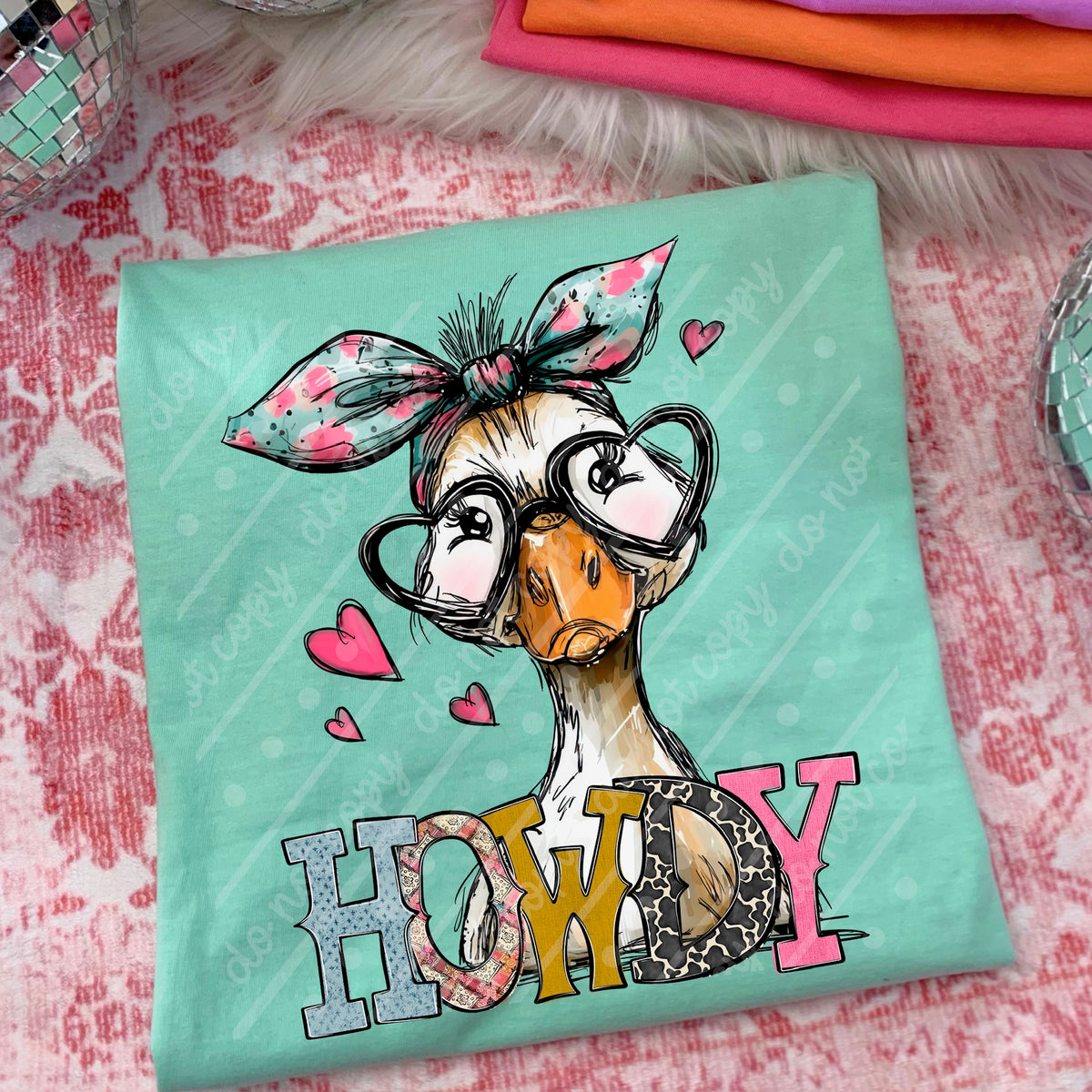 Howdy goose with bow (Texasgal) DTF Transfer