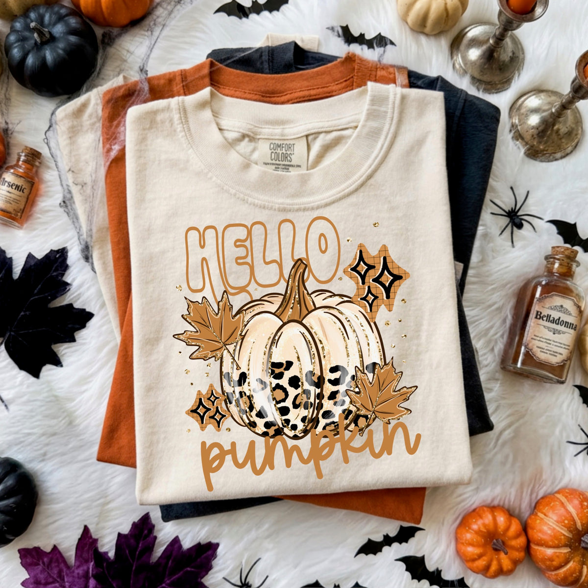 Hello pumpkin leopard (CSC) DTF Transfer