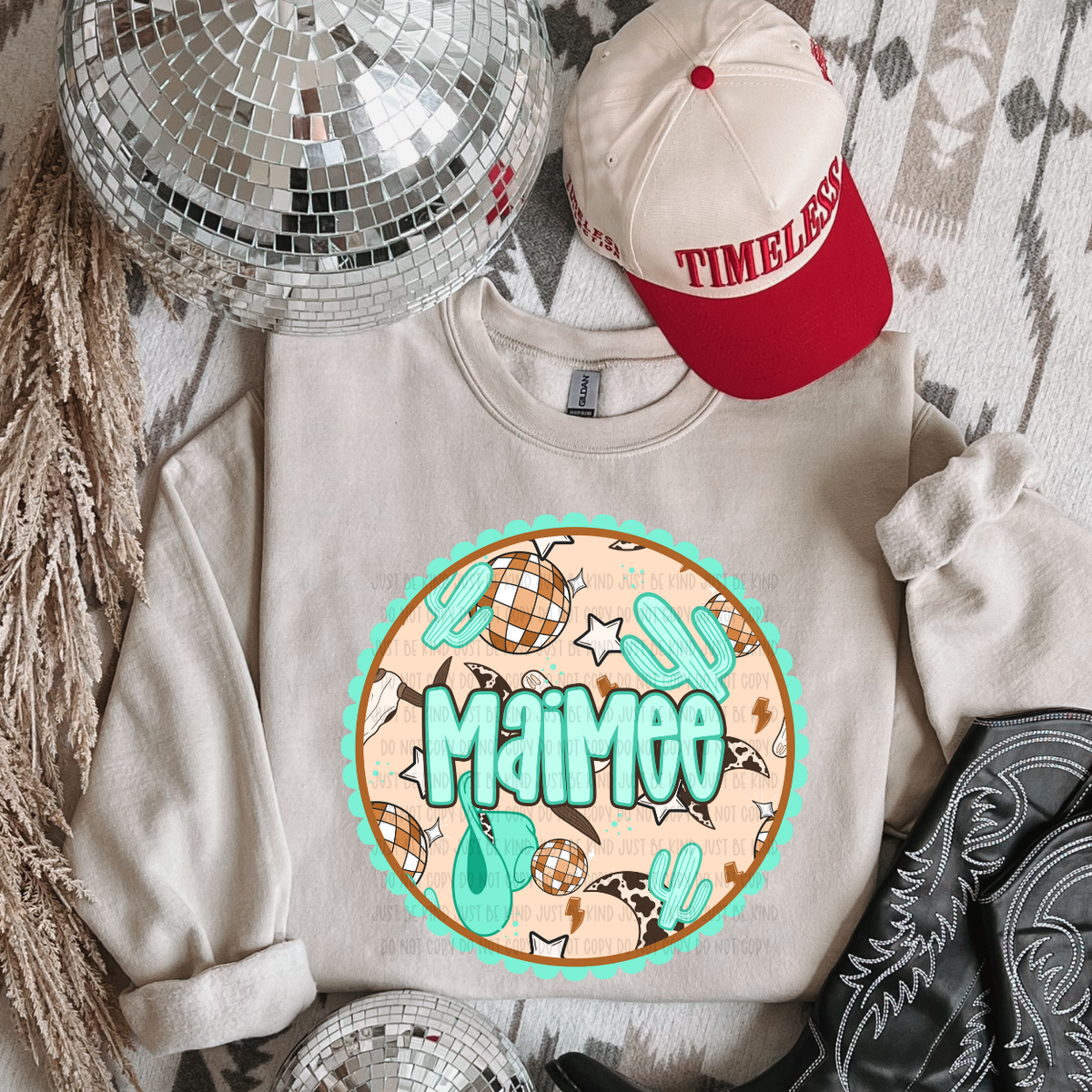 Maimee *Teal (Kayndi) 72849 DTF transfer