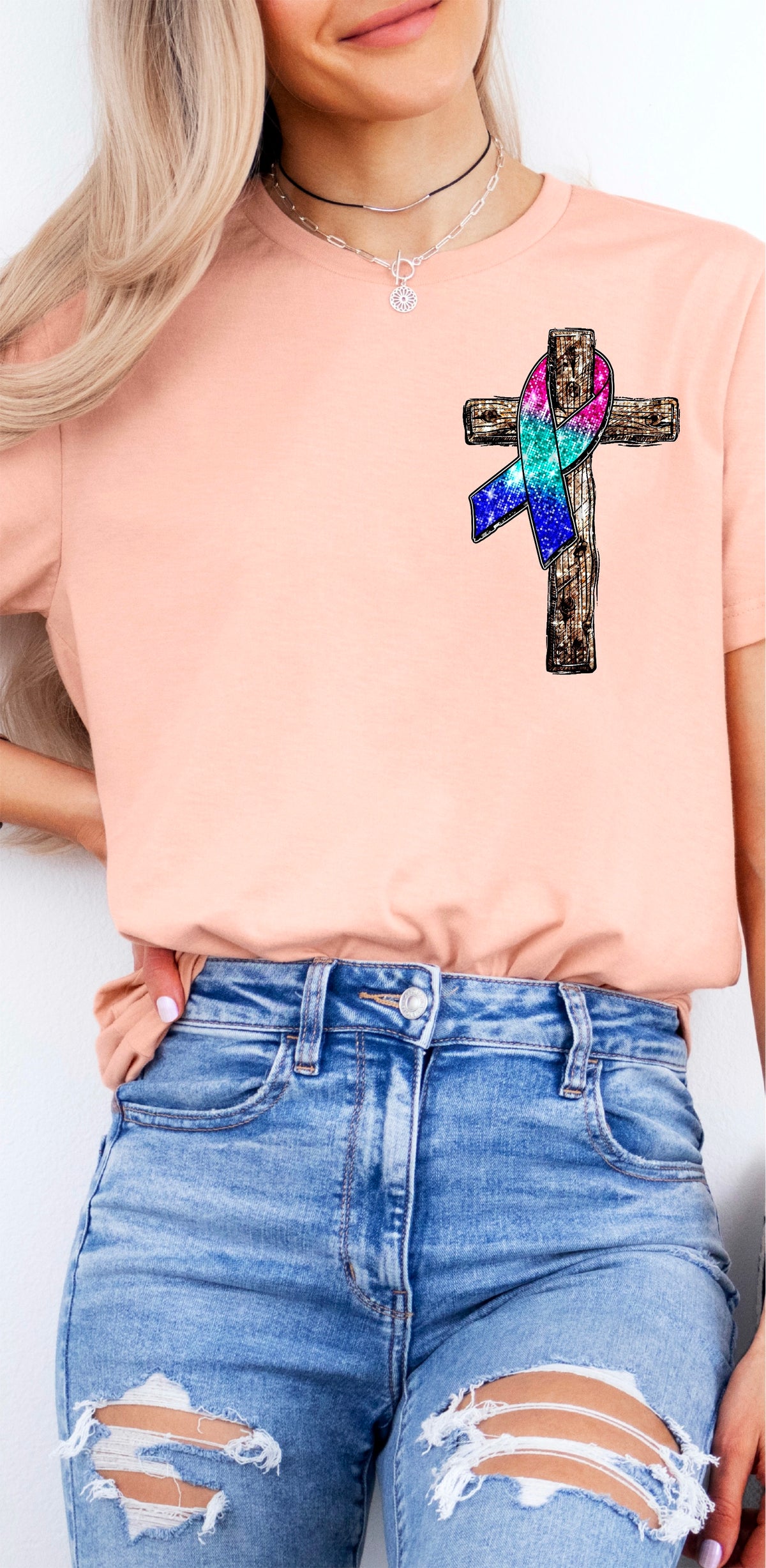 Thyroid awareness pocket 103740 DTF transfer