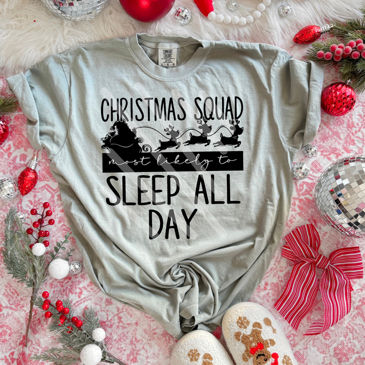 Most likely to sleep all day BLACK (SDD) 115095 DTF transfer