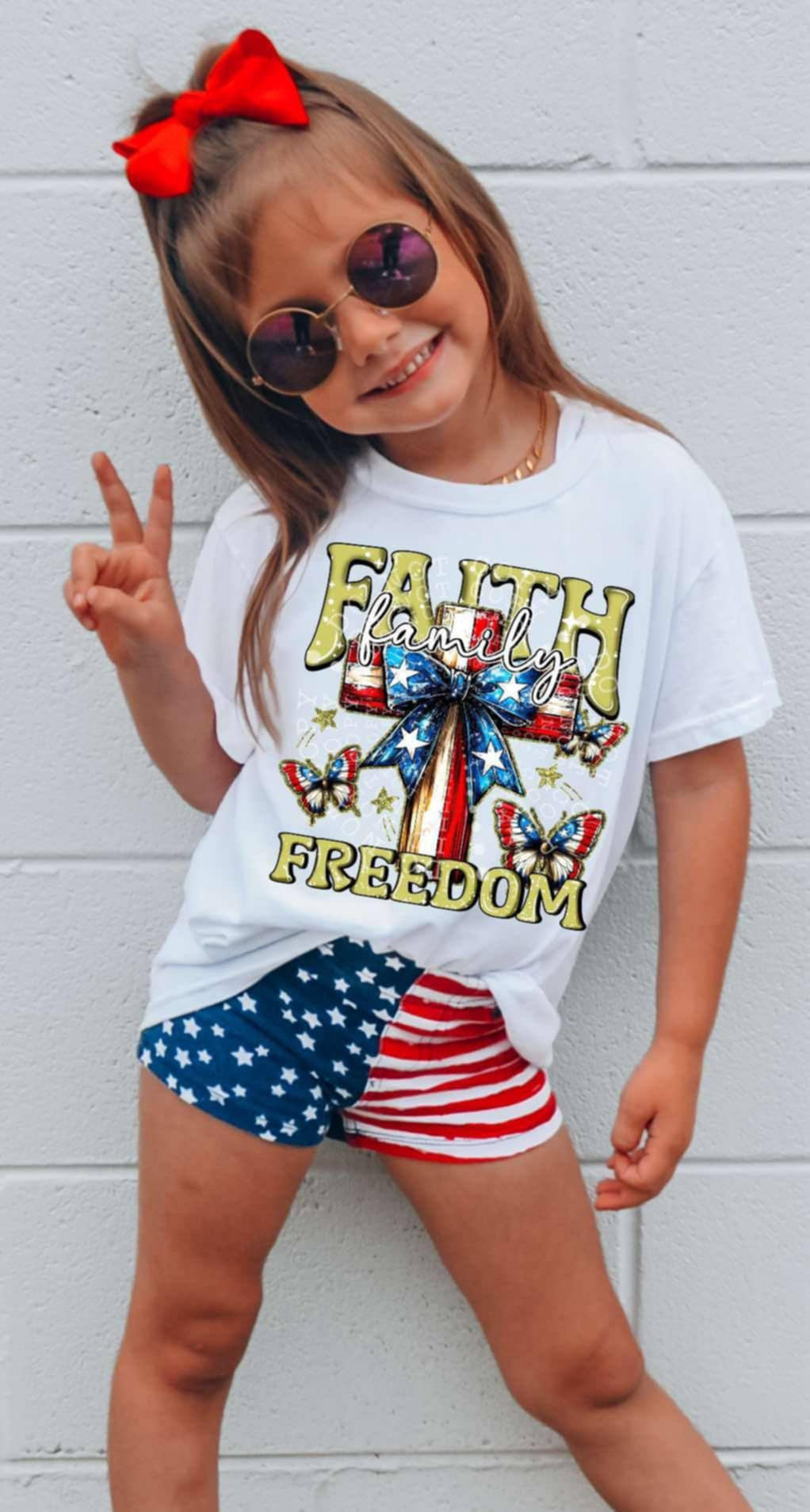 Faith family freedom cross 99405 DTF transfer